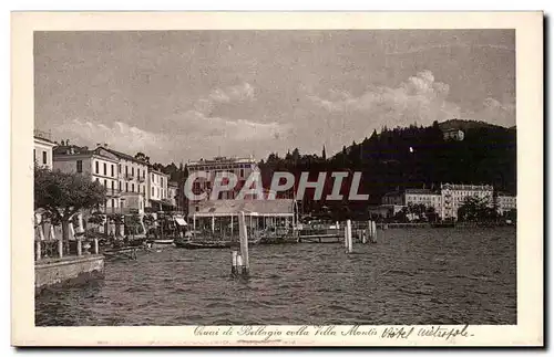 Cartes postales Italie italia Quai di Bellagio colla Villa Montuomo