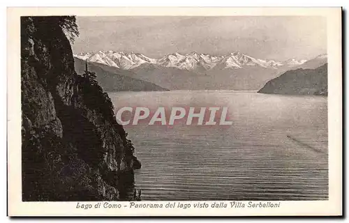 Ansichtskarte AK Italie italia Lago di Como panorama del lago visto dalla Villa Serbelloni