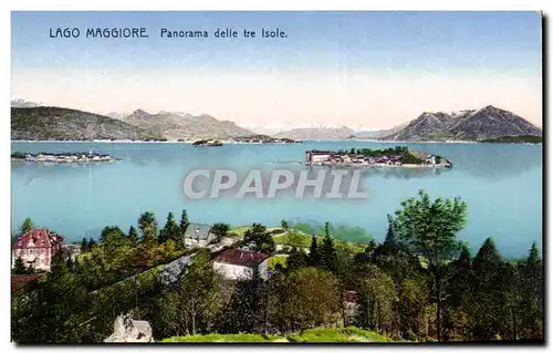 Ansichtskarte AK Italie italia Lago Maggiore Panorama delle tre Isole