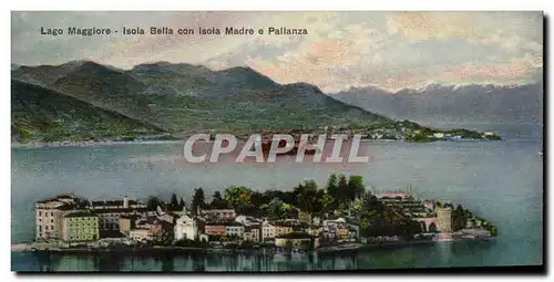 Cartes postales Italie italia Laggo Maggiore I!sola Bella con isola Madre e Pallanza