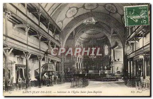 Cartes postales Saint Jean de Luz Interieur de l&#39eglise Saint Jean Baptiste