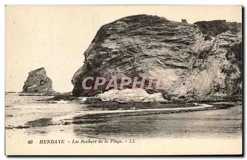 Cartes postales Hendaye Les rochers de la plage