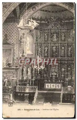 Cartes postales St Jean de Luz Interieur de l&#39eglise