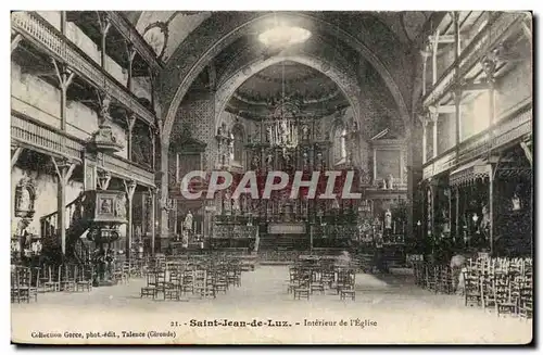 Cartes postales St Jean de Luz Interieur de l&#39eglise