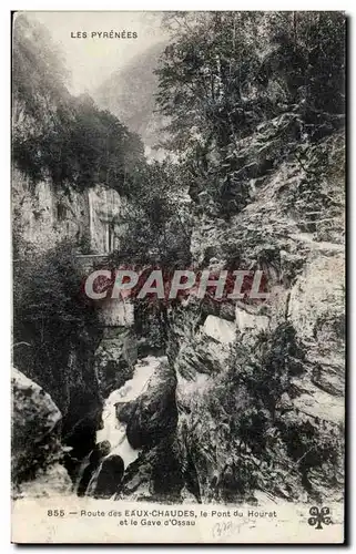 Cartes postales Route des EAux Bonnes le pont du Hourat et le gave d&#39Ossau