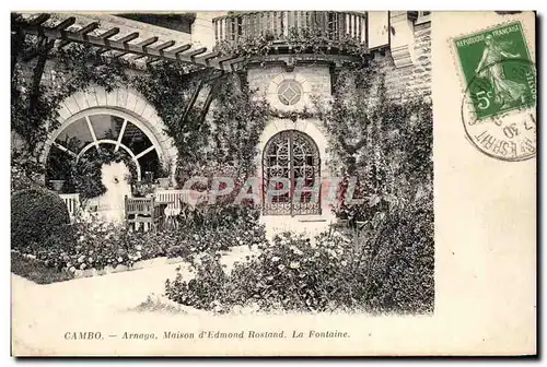 Cartes postales CAmbo Arraga MAison d&#39Edmond Rostand La fontaine