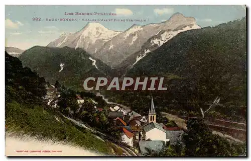 Cartes postales Eaux Bonnes Village d&#39Aas et pic du GEr