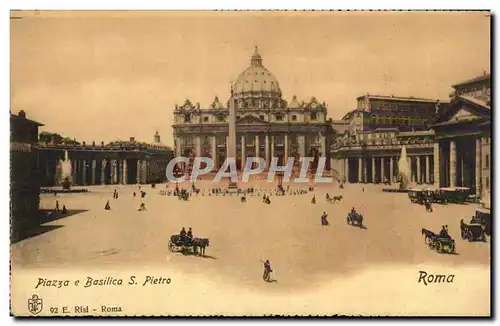 Ansichtskarte AK Italie Italia Roma Piazza e basilica S Pietro