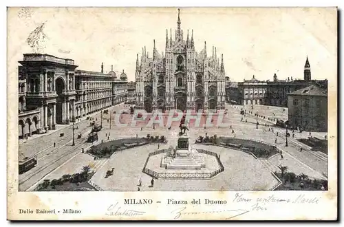 Ansichtskarte AK Italie Italia Milano Piazza del Duomo