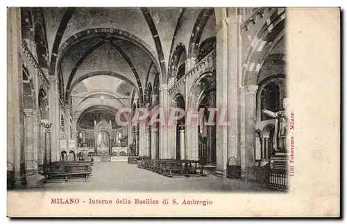 Ansichtskarte AK Italie Italia Milano Interno della basilica di S Ambrogio