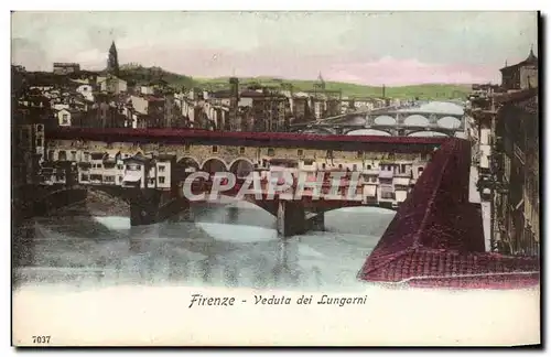 Cartes postales Italie Italia Firenze Veduta dei Lungarni