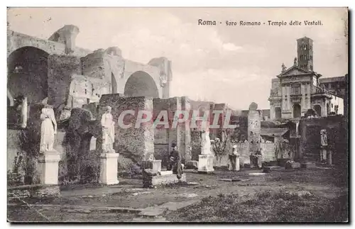 Cartes postales Italie Italia Roma Foro Romano Tempio delle Vestali