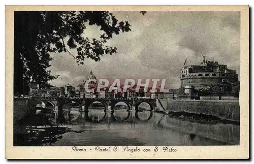 Ansichtskarte AK Italie Italia Roma Castel S Angelo con S Pietro