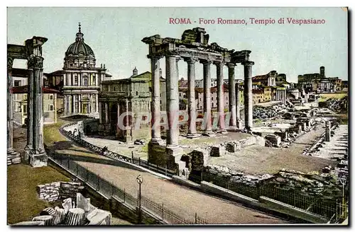 Ansichtskarte AK Italie Italia Roma Foro Romano Tempio di Vespasiano