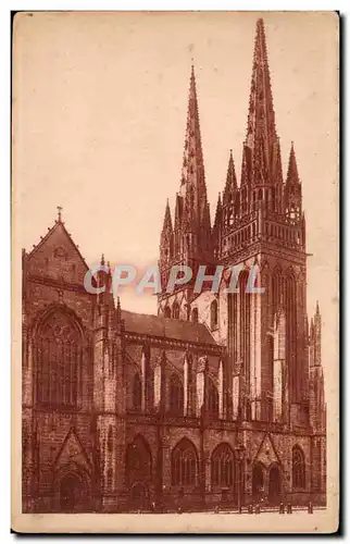 Ansichtskarte AK Quimper La catherale