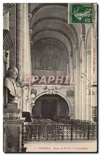 Cartes postales Valence Buste de Pie VI a la cathedrale