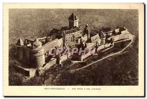 Cartes postales Haut Koenigsbourg Vue prise a vol d'oiseau