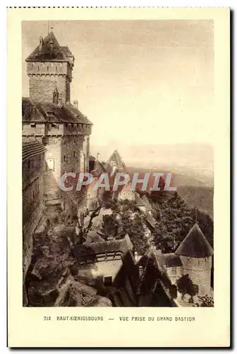 Cartes postales Haut Koenigsbourg Chateau Vue prise du grand bastion