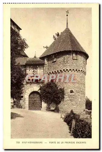 Ansichtskarte AK Haut Koenigsbourg Chateau Porte de la premiere enceinte