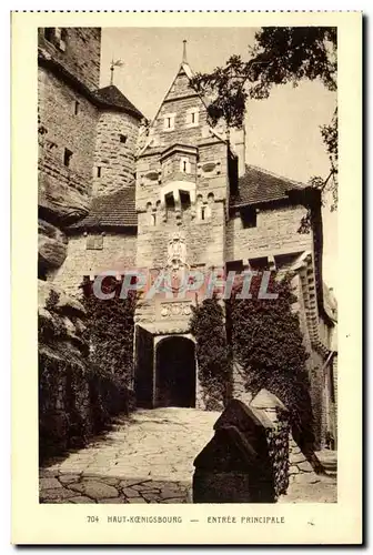 Ansichtskarte AK Haut Koenigsbourg Chateau Entree principale