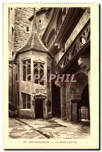 Cartes postales Haut Koenigsbourg Chateau Le grand escalier