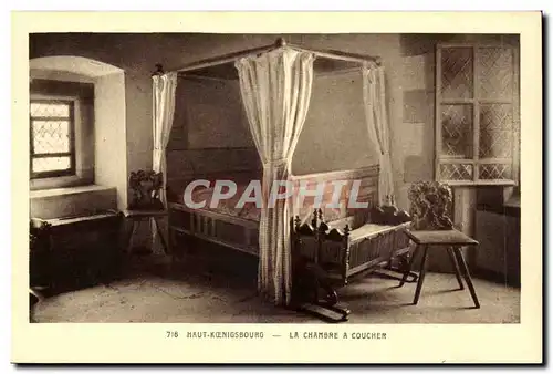 Cartes postales Haut Koenigsbourg Chateau La chambre a coucher