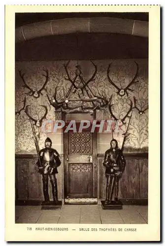 Cartes postales Haut Koenigsbourg Chateau Salle des tophees de chasse