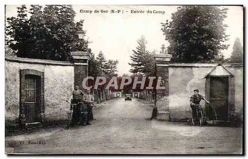 Cartes postales Camp de Ger Entree du camp Militaria