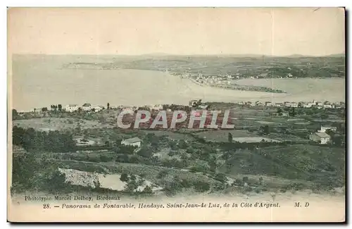 Ansichtskarte AK Panorama de Fontarabie Hendaye Saint Jean de Luz de la cote d&#39argent