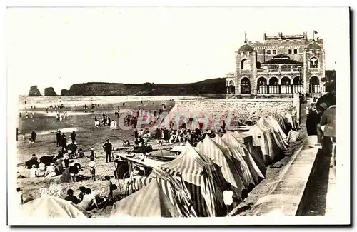 Moderne Karte Hendaye CAsino de la plage et les deux jumeaux