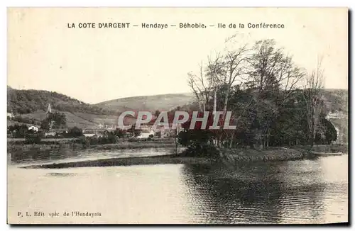 Cartes postales Hendaye Behobie Ile de la conference