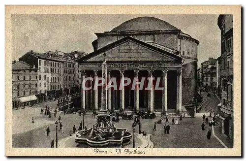 Cartes postales Italie Italia Roma Il Pantheon