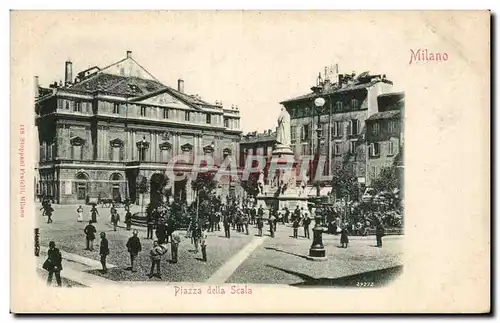 Ansichtskarte AK Italie Italia Milano Ansichtskarte AK Piazza della Scala