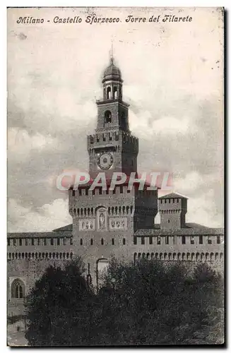 Ansichtskarte AK Italie Italia Milano Castello Sforzesco Torre del Filarete