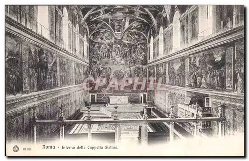 Cartes postales Italie Italia Roma Interno della Cappella Sistina