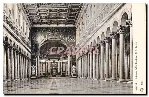 Ansichtskarte AK Italie Italia Roma Interno dela Basilica di S Paolo