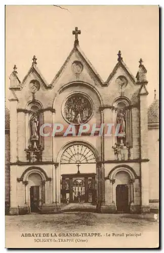 Cartes postales Abbaye de la Grande Trappe Le portail principal Soligny la Trappe