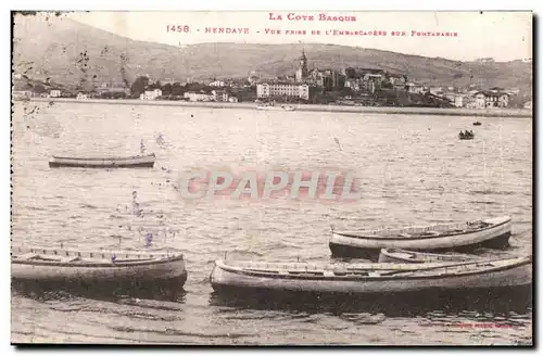 Ansichtskarte AK Hendaye Vue prise de l&#39embarcadere sur Fontarabie