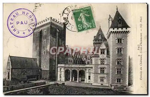 Cartes postales Pau Entree du chateau Cour d&#39honneur