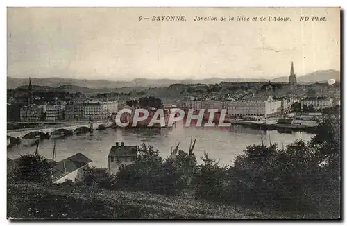 Ansichtskarte AK Bayonne Jonction de la Nive et de l&#39Adour