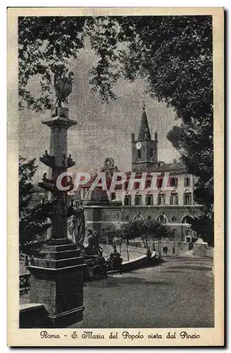 Cartes postales Italie Italia Roma S Maria del Popolo vista dal Pincio