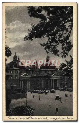 Cartes postales Italie Italia Roma Piazza del Popolo vista dalla passeggiata del Pincio