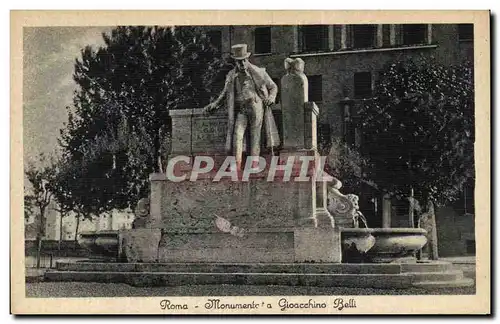 Cartes postales Italie Italia Roma Monumento a Gicchino Belli