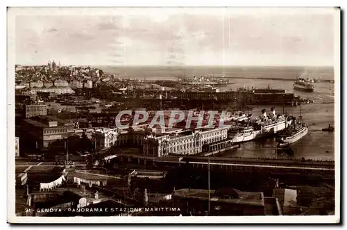 Cartes postales Italie Italia Genova Panorama e Stazione Marittima