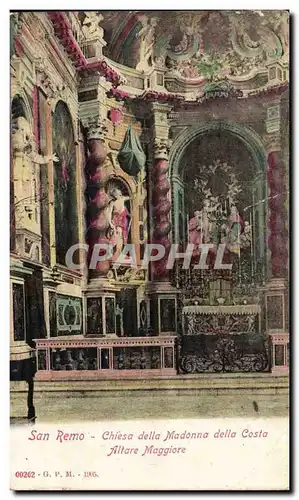 Cartes postales Italie Italia San Remo Chiesa della Madonna della Costa Altare Maggiore