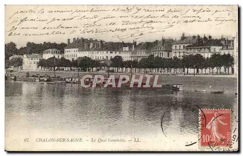 Cartes postales Chalon sur Saone Le quai Gambetta