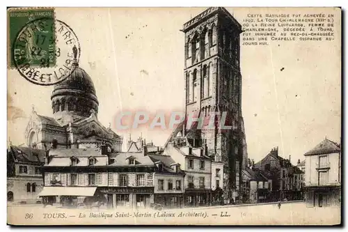 Cartes postales Tours la basilique Saint martin Laloux Architecte