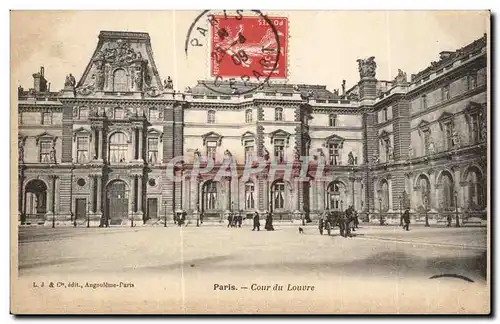 Cartes postales Paris Cour du Louvre