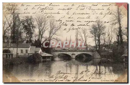 Ansichtskarte AK Chartres Le pont neuf