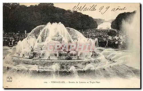 Cartes postales Versailles Bassin de latone et tapis vert